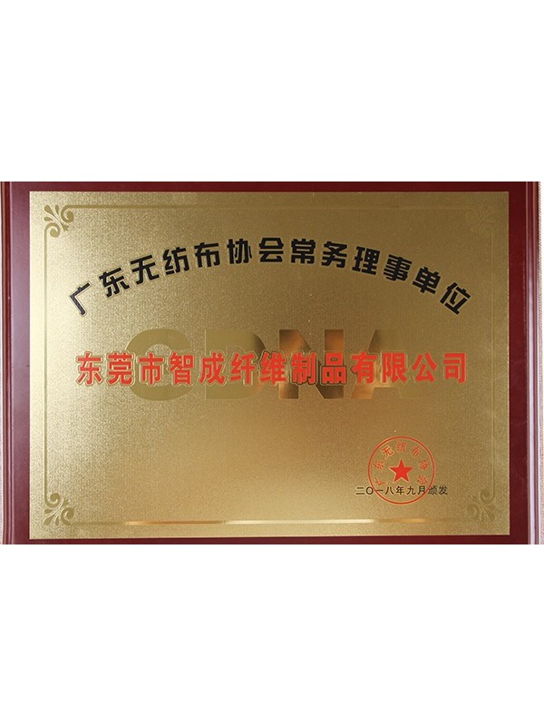 智成廣東省無(wú)紡布協(xié)會(huì)常務(wù)理事單位
